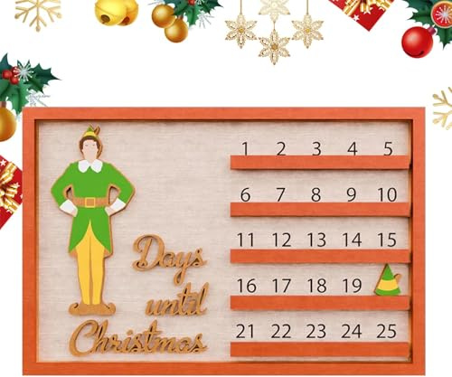 Syayw Calendario Di Natale, Calendario Del Conto Alla Rovescia | Conto Alla Rovescia Per Centri Tavola Di Natale,Numero Di Tavolo Da Fattoria Decorazione Rustica Per La Casa, Modelli Di Cartoni