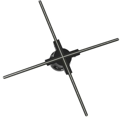 OUHFCASN Ventilateur holographique, Projecteur holographique 3D, Ventilateur WiFi 80 cm, Panneau LED, publicité Commerciale, Logo, Lampe holographique, projecteur, Support d'épissure Vidéoprojecteur