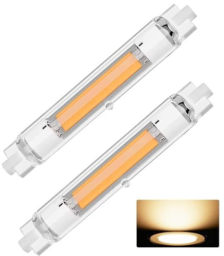 FDHVCB R7S LED 118mm 30W Dimmbar, 30W R7S LED Lampen 118mm Ersatz für 300W J118mm Halogen Leuchtmittel, R7S LED COB Glühbirne Warmweiß 3000K 3000LM, 360°Abstrahlwinkel,Kein Flackern, 2er Pack