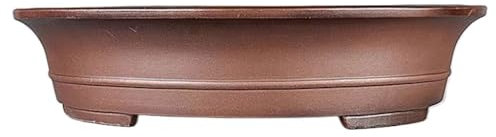 SAMCIOI Fioriere Vasi for piante Vaso for fiori in argilla viola Vaso for bonsai da 25 pollici Vaso ovale fatto a mano in pino e cipresso Bonsai grande Fioriere per Piante da Appartamento