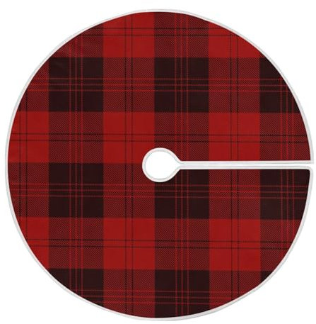 Christbaumdecke Tartan Plaid Schottisch Weihnachten Weihnachtsbaumdecke Rund Premium Christbaum Decke Weich Weihnachten Baumrock Für Neujahr Weihnachten Urlaub L