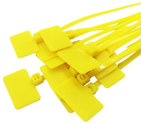 RepèRe Fil Electrique Étiquettes d'attaches de câble en Nylon, facile à marquer, 4x100mm, 150 pièces, marqueurs d'attaches à boucle en plastique, attaches de câble autobloquantes à fermeture éclair Po