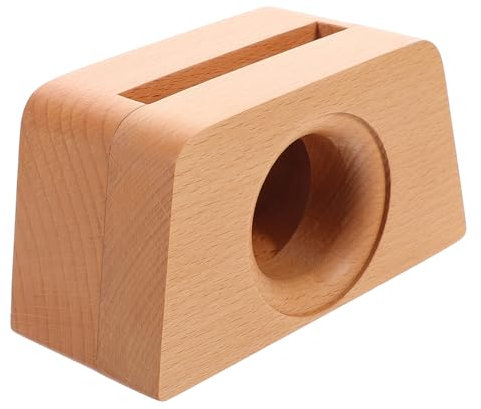 Artibetter Soporte De Madera para Altavoz De Teléfono Móvil Trapezoidal Orificio para Amplificar El Sonido para Videollamadas Ver Películas Casa Oficina Hecho Mano para Celular y Tableta