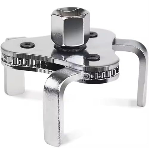 Generisch Ölfilterschlüssel Universal 3-armig Ölfilter Schlüssel Verstellbares Auto Ölfilter Werkzeug mit Antriebsadapter für Ø 64-116mm Durchmesser Autos, Motorräder, LKW – Zweiwege