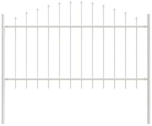 vidaXL Recinzione per Giardino WOERDEN 170 x 140 cm Bianco | Fatto per durare, così puoi contarci, Perfetto per l'esterno, La vernice bianca lo fa sembrare ordinato