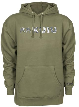 KUIU Vias Storm Logo Hoodie for Men, Heavyweight Cotton-Poly Fleece Pullover, Durable & Warm Hunting Hoodie, Standard Fit