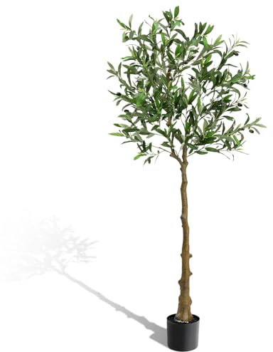 LEADZM Olivier Artificiel 150cm en Pot Fausse Plante Verte Décoration