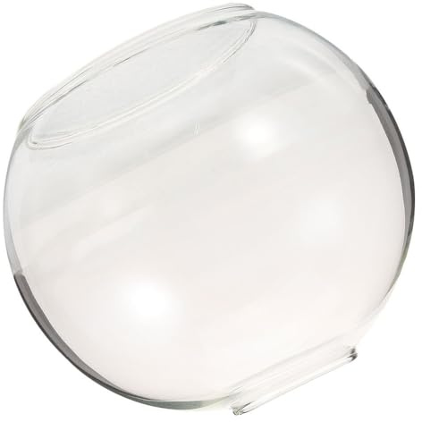 SOIMISS Clear Dual Opening Globe Glass Lampshade for Pendant and Ceiling Lights Transparent Round Light Fixture Cover with Easy Bulb Access Simple to Clean Replacement Shade for