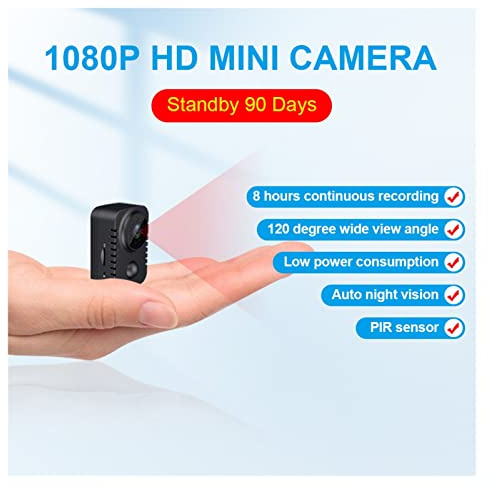 Mini macchina fotografica HD 1080P. Videocamera Night Vision Mini Outdoor DV. Voice Video Recorder Action Micro Cam Recorder Videoregistratore(Plus 32GB TF Card)