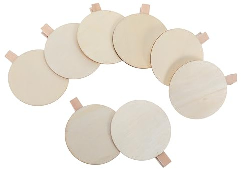 TOPPERFUN 50pièces Mini Pinces Bois Rondes pour Album Photo Guirlande Photo et Étiquettes de Buffet Pinces Décoratives pour Panneaux Affichage et Numéros de Table Rustiques