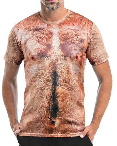 AYBUY Maglietta Muscolare Stampata in 3D, Maglietta ABS da Uomo, T-Shirt Uomo Maniche Corte, Running Sport Casual Maniche Corte, Magliette Sportive e Magliette Fitness