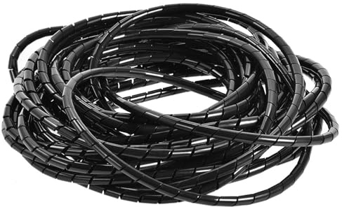Akozon Avvolgicavo a Spirale per Gestione Cavi da 10 M - Organizzatore in Filo da 6 Mm per Ufficio Domestico, PC e TV