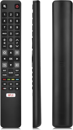 Remote-Control-for-TCL-Smart-TV,RC802N Universal for TCL Google/Android TV | for TCL 4K LED QLED HDR Smart TV, with NFLX button, Infrared Remote, no setup requireds, ABS materials
