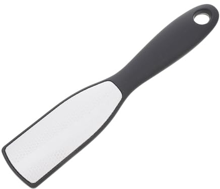 para Pies de Doble Cara de Acero Inoxidable, Negra, Doméstica | Pedicura en Casa, Piel Muerta y Durezas, Mango ABS, Uso Repetido, Alta Seguridad
