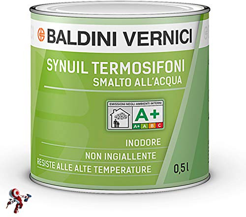 Smalto all'acqua per temrosifoni Synuil Baldini vernici bianco 0,50 litri