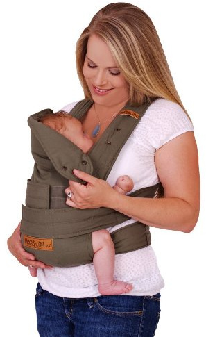 marsupi Classic bärsele – nyfödda från födseln upp till 15 kg – babyutrustning – kardborrestängning – lätt och kompakt – oliv XL