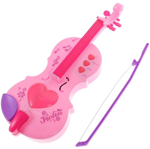 jojofuny Violon Enfant Jouet ÉDucatif en Plastique - Instrument De Musique CréAtif pour DéVeloppement Musical - IdéAl pour Les Enfants - Couleur Rose - 32 X 12 X 5 Cm