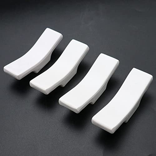 HirrWill Lot de 8 repose-couteaux en porcelaine blanche