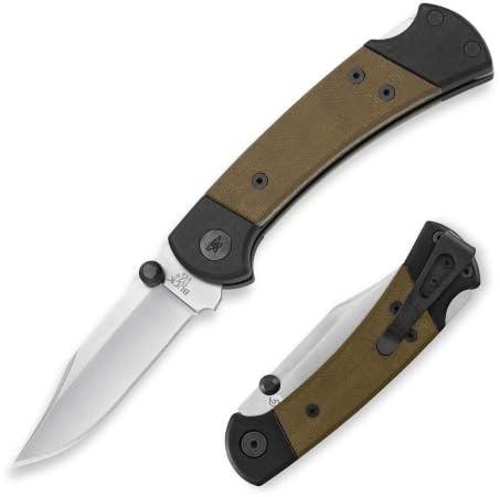 Buck Knives 112 Ranger Sport Faltbares Taschenmesser, Aluminium-Schraubgriff, 7,6 cm Clip-Point S30V Stahlklinge mit Taschenclip