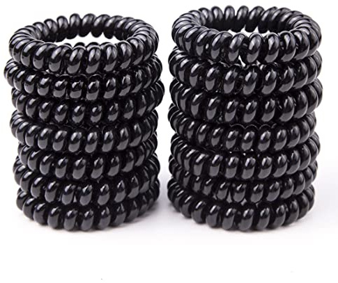 Tomedeks Lot de 12 élastiques en caoutchouc en spirale pour homme et femme, sans traces, tenue forte