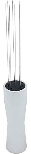 XIWENQUKU Espresso Coffee Stirrer, Coffee Stirring Tamper WDT Distribution Tool, Needle Type Distributor Hand Stirrer Tool (Silver）