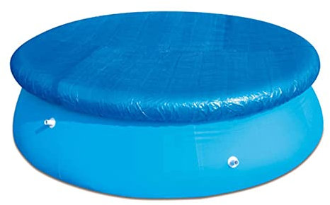 MAHWTF wasserdichte 450cm Pool Abdeckplane Poolabdeckung Solarplane Rund Pool Cover Poolabdeckplane Anti-UV-Anti-Staub Schwimmbad Abdeckung für Aufblasbare Familienpool Frame Pool