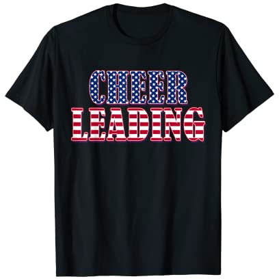 Cheerleading Amerikanische Flagge – Cheerleading T-Shirt