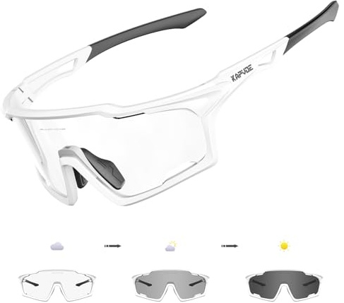 KAPVOE Fahrradbrille für Herren Damen Sport Sonnenbrille Rennrad Brille TR90 Rahmen Schnelle Radfahren MTB Radbrille K70