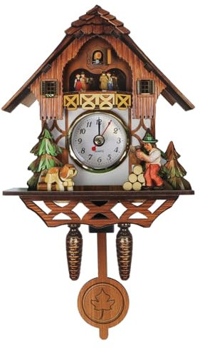 PRETYZOOM Vintage Wanduhr mit Aufhängeloch und Geräuschlosem Mechanismus für Schlafzimmer und Büro Wanddekoration ohne Batterie
