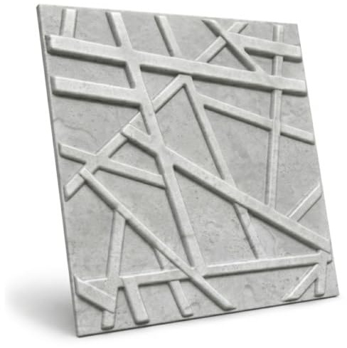 DECCART 3D Wandpaneele 50x50 cm 8 Stück | 2 m², Paneele Wand Wall Panels Deko Wandverkleidung Innen Panel Deckenverkleidung Decke Deckenpaneele Platten EPS