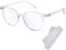 XFentech Blaulicht-Brillen fur Damen Herren - Computer-brille Runder Rahmen Gaming-Lesebrille Blaulichtfilter Brille Anti Augenermüdung Computerspielbrille Unisex-Brille - Transparent