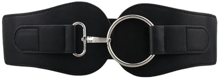 YIMAIWLX Damengürtel Damen Breiter elastischer Gürtel Vintage Lederschnalle Breite Mode Wild Pin Schnalle Damengürtel Taillengürtel