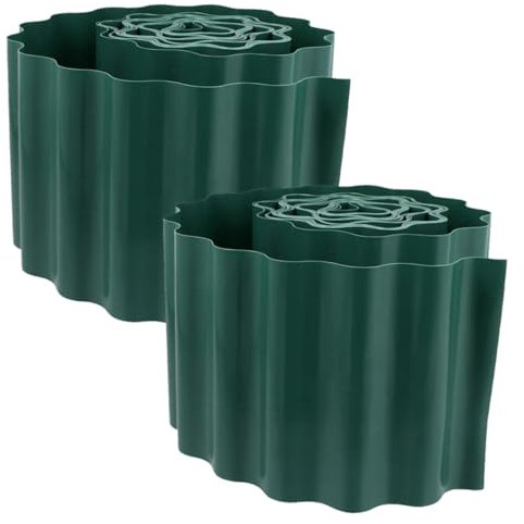 SEWOART 2rouleaux Bordure De Jardin Plastique Clôture Paysagère pour Pelouse Et Plantes Idéale pour Aménagement Extérieur