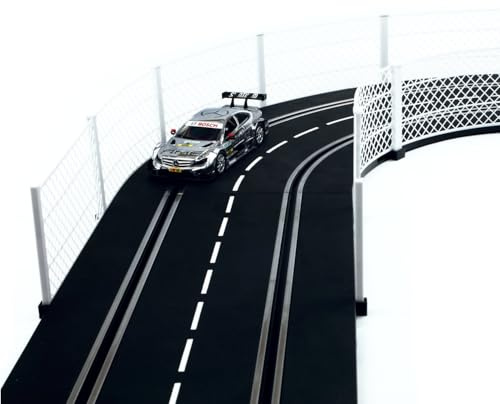 Overdrive-Racing Fangzaun System Weiß 3m kompatibel mit Carrera Digital 124 132 EVO Kurven Geraden Zaun Bande Slotcar