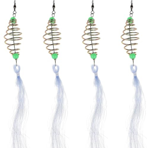 NAMOARLY Fishing Cast Net 4 Pack Nylon Bait Trap Net Freshwater Casting for Beach Fishing Saltwater Use and Outdoor 7.50 X 2.30 X 2.30 Cm