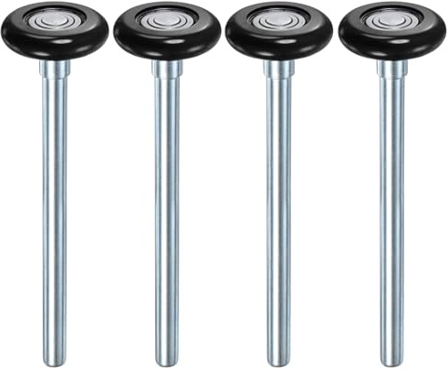 M METERXITY 4-Pack Nylon Garage Door Rollers, 1.8/ 46mm Quiet Garage Door Wheels 7/ 178mm Stem, High Load 6200zz 8 Balls Sealed Precision Bearing for Garage Doors/Flap Doors [Black]