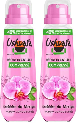 Ushuaïa Déodorant Compressé 48H Orchidée du Mexique (Lot de 2)