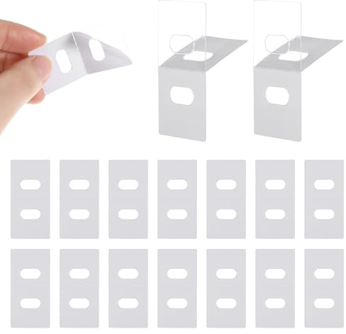 60 PCS Vertical Blinds Replacement Slats, Self-Adhesive Vertical Blind Repair Tabs Kit Clear Blinds Replacement Kits Slats Blind Fixer Tabs