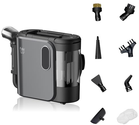Fakir Spot Cleaner PR 7020 - Dampfreiniger & Polsterreiniger Gerät für Teppich, Nass-Trockensauger mit LED-Touchscreen, 2000W, 4 Reinigungsmodi, Heißdampf bis 96,2°C
