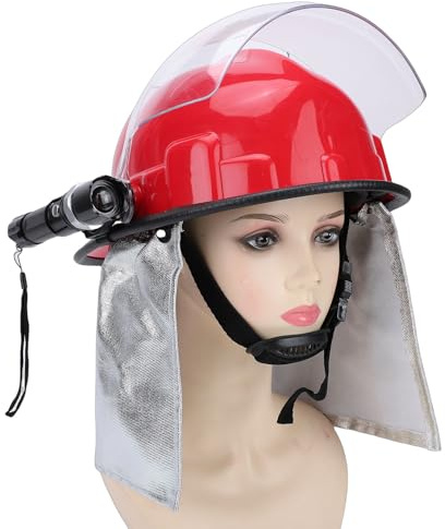 Generic Elmetto Protettivo, Casco di Salvataggio per Vigili del Fuoco di Emergenza Sicuro in Caso di Terremoto, Elmetti Protettivi Costruzione Regolabili con Faro, Casco di Sicurezza