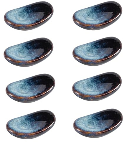 Supporto per bacchette in ceramica, poggia bacchette giapponesi, cucchiaio, coltello e forchetta, set di 8
