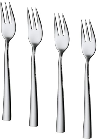 WMF Philadelphia Cromargan - Tenedor de postre/pasteles, acero inoxidable con acabado pulido (Paquete de 4)