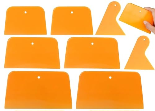 Buaak Lot de 8 outils de remplissage de carrosserie et de teinte de fenêtre de voiture - Raclettes en plastique pour carrosserie de voiture, installation de film vinyle, application de décalcomanie