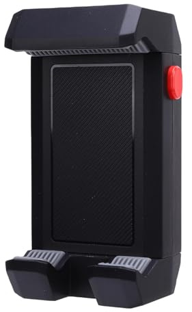 Tbest Abrazadera Universal para Tableta y Teléfono, Adaptador de Montaje para Trípode Ajustable, Sujeción Estable, Zapata Fría, Doble Orificio para Tornillo de 1/4 de Pulgada para