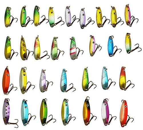 Free Fisher-30pcs Spinner Set Cucharillas Pesca para Lucio Perca Trucha