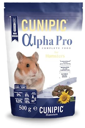 Cunipic Alpha Pro Hamsterfutter - Geschmacklos, All Ages, Flocke, 500 Grs., 0.51 kg, Beutel