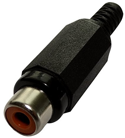 Aerzetix: 5 X Stecker Anschluss RCA weiblich schwarz zu Löten C19518