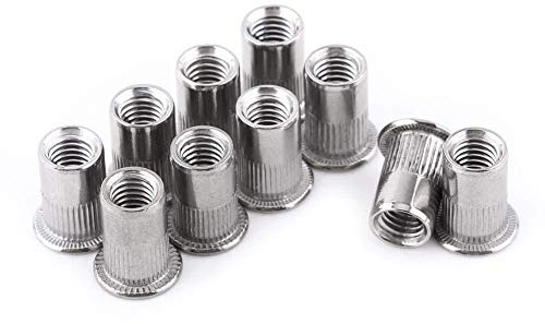 M3 M4 M5 M6 M8 Flachkopf Blind Nietmutter Sortiment Kit Edelstahl 304 Metrisch Gewinde Einsatz Nuss Nutsert Schraube Blind Rivet Nut Set(M8)