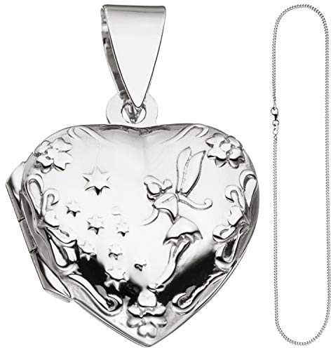 Jobo Damen-Medaillon Herz Fee aus 925 Sterling Silber