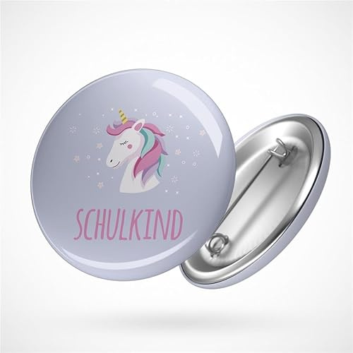 Huuraa Button Schulkind Geschenk Ansteck Pin Größe 59mm Schulkind Geschenkidee